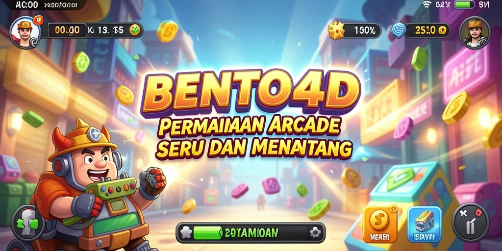 Tangkapan layar BENTO4D menampilkan aksi seru dalam permainan Arcade.