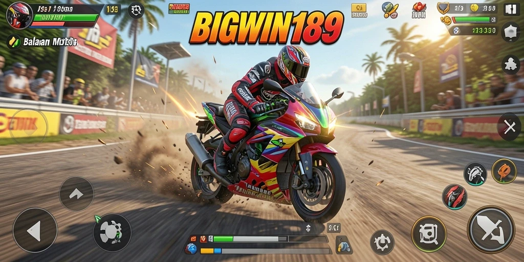 Gameplay mendebarkan dari balapan motor di BIGWIN189.