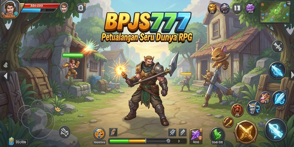 Screenshot gameplay BPJS777 menunjukkan aksi mendebarkan dan eksplorasi dunia RPG.