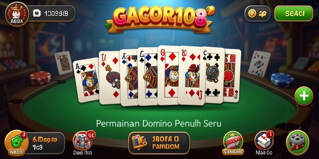 Screenshot gameplay GACOR108 menampilkan keseruan permainan Domino.