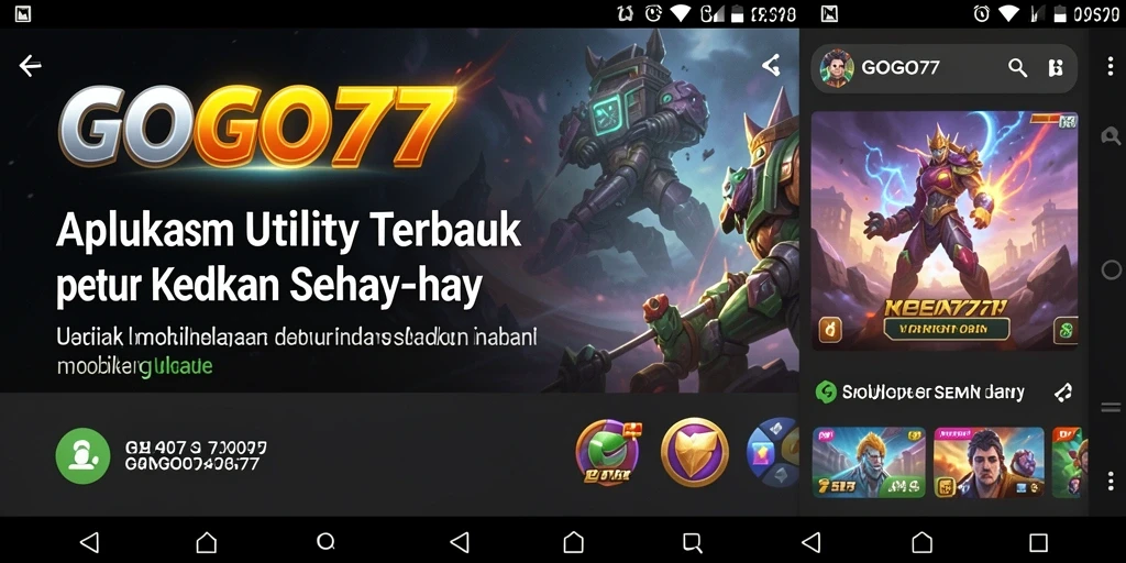 Tampilan aplikasi GOGO77 yang sederhana dan fungsional untuk utilitas sehari-hari.