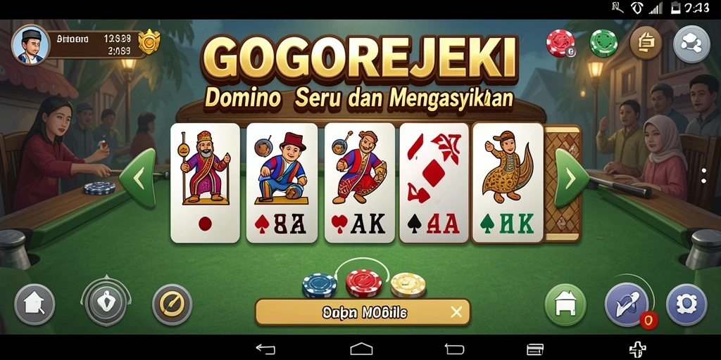 Tampilan gameplay menarik dari GOGOREJEKI dengan domino.