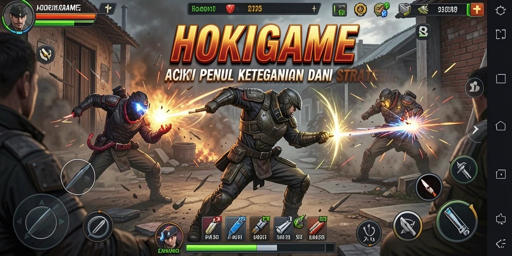 Gameplay HOKIGAME yang mendebarkan dan penuh aksi.