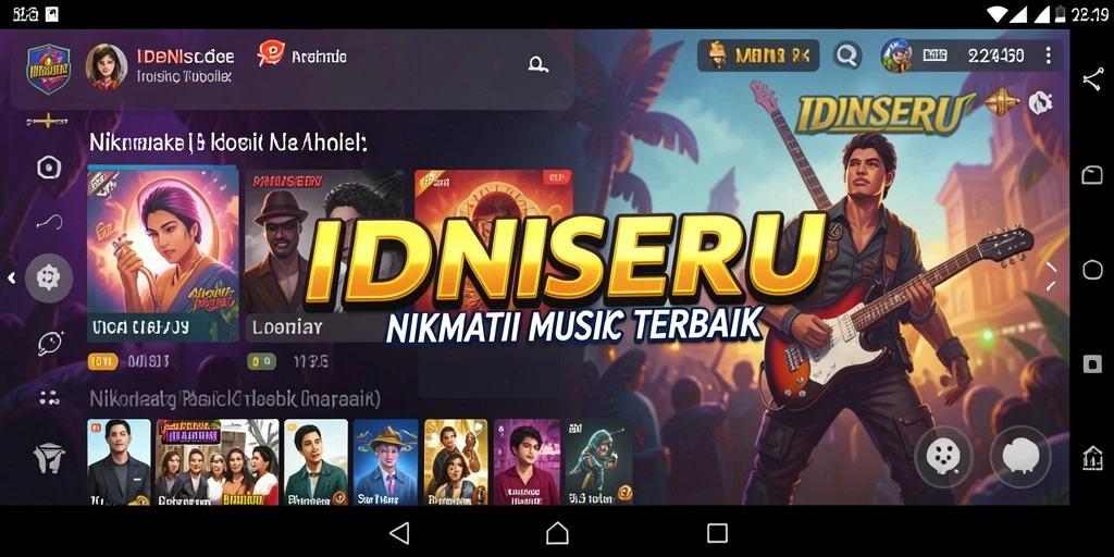 Tampilan gameplay musik IDNSERU yang menarik dan interaktif.