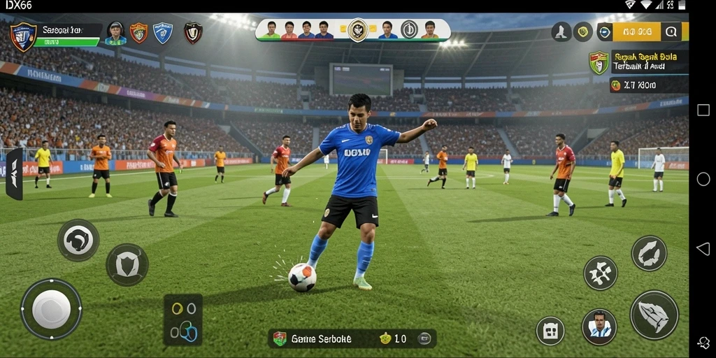 Gameplay menarik dengan pemain dan tim sepak bola terkini.