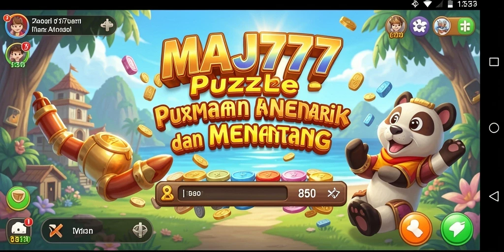 Tangkapan layar gameplay MAJ777 yang menampilkan tantangan puzzle.