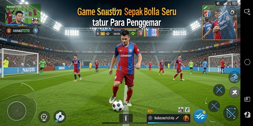 Tampilan gameplay NANASTOTO yang mengesankan di lapangan sepak bola.