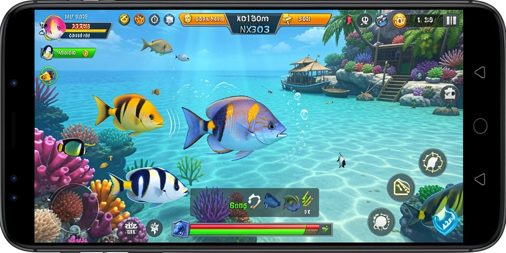 Tangkapan layar menunjukkan gameplay Tembak Ikan yang seru dan dinamis.