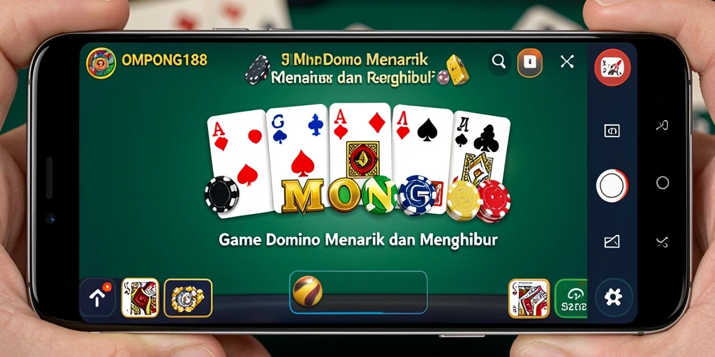 Screenshot OMPONG188 menampilkan gameplay Domino yang seru dan interaktif.