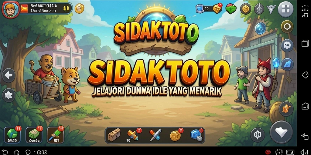 Tangkapan layar utama dari gameplay <strong>SIDAKTOTO</strong> yang menyajikan elemen Idle yang menarik.