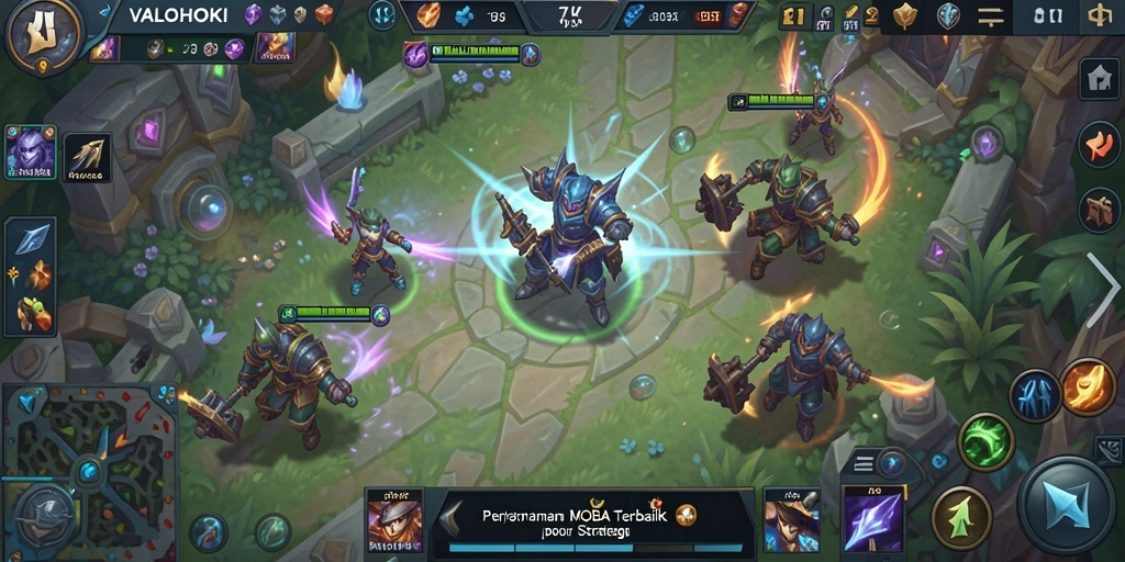 Tampilan gameplay <strong>VALOHOKI</strong> yang epik dan penuh aksi dari arena pertarungan.