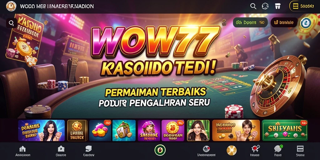 Tampilan gameplay WOW77 yang menarik dan seru di kasino.